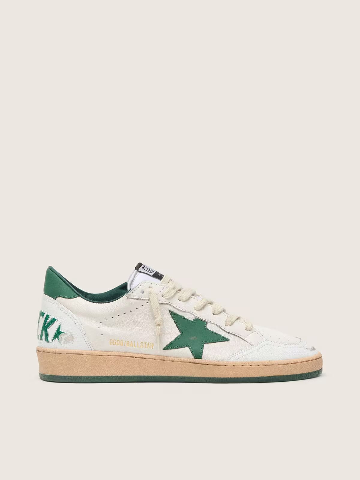 Ball Star Wishes pour femme en cuir nappa blanc avec étoile et contrefort en cuir vert